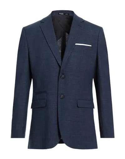 Selected Homme Man Blazer Navy Size 40 Polyester, Wool, Linen, Elastane