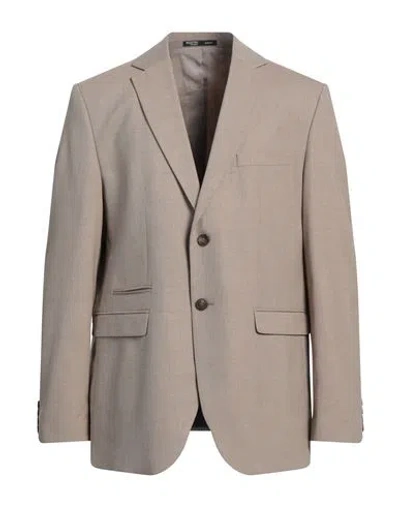 Selected Homme Man Blazer Sand Size 36 Recycled Polyester, Wool, Viscose, Elastane In Beige