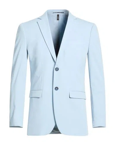 Selected Homme Man Blazer Sky Blue Size 42 Recycled Polyester, Viscose, Elastane