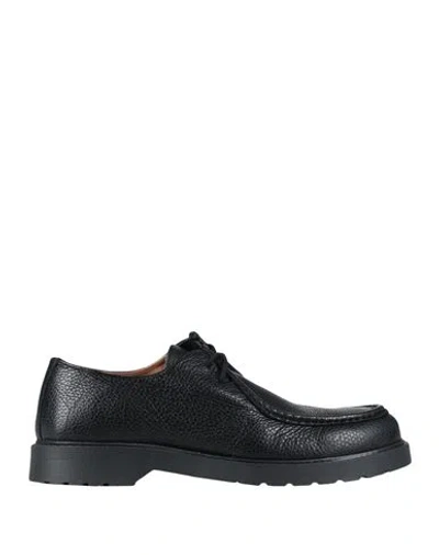 Selected Homme Man Lace-up Shoes Black Size 11 Bovine Leather