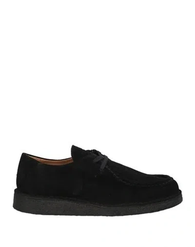 Selected Homme Man Lace-up Shoes Black Size 9 Leather