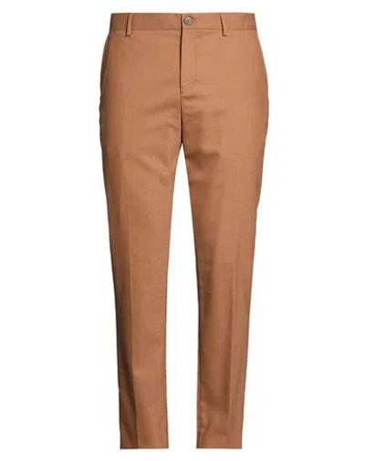 Selected Homme Man Pants Brown Size 34 Polyester, Wool, Viscose, Elastane