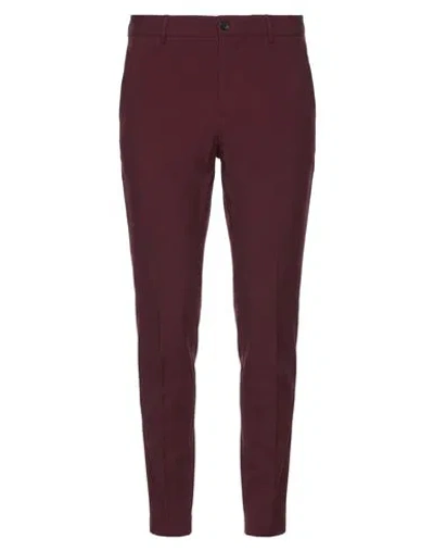 Selected Homme Man Pants Burgundy Size 32 Recycled Polyester, Viscose, Elastane