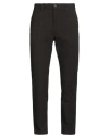 Selected Homme Man Pants Dark Brown Size 32w-32l Recycled Polyester, Viscose, Elastane In Black