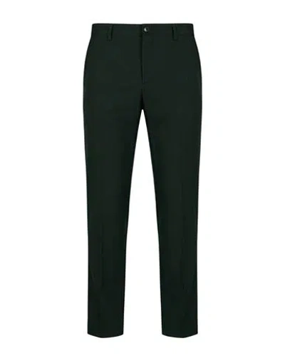 Selected Homme Man Pants Dark Green Size 38 Polyester, Viscose, Elastane In Animal Print