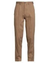 Selected Homme Man Pants Sand Size 32w-34l Organic Cotton, Elastane In Brown