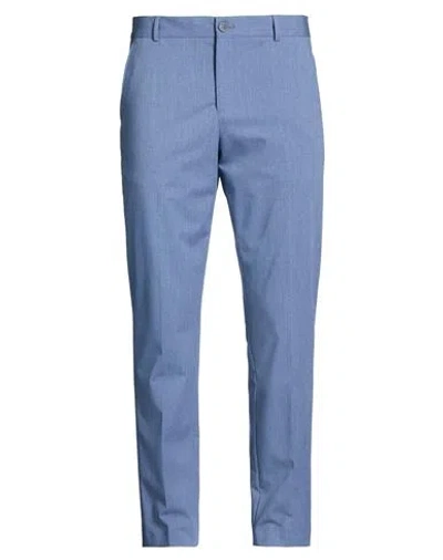 Selected Homme Man Pants Slate Blue Size 30 Recycled Polyester, Viscose, Elastane