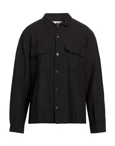 Selected Homme Man Shirt Black Size Xl Linen, Recycled Cotton, Cotton