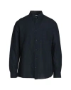Selected Homme Man Shirt Midnight Blue Size 16 ½ Organic Cotton, Linen