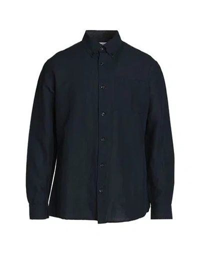 Selected Homme Man Shirt Midnight Blue Size 16 ½ Organic Cotton, Linen