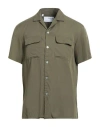 Selected Homme Man Shirt Military Green Size S Tencel In Green