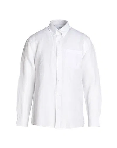 Selected Homme Man Shirt White Size 15 Organic Cotton, Linen