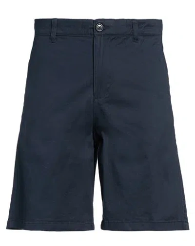 Selected Homme Man Shorts & Bermuda Shorts Midnight Blue Size S Organic Cotton, Cotton, Elastane