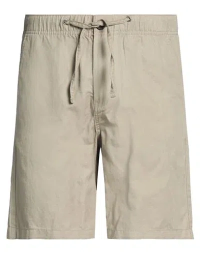 Selected Homme Man Shorts & Bermuda Shorts Sage Green Size S Organic Cotton, Linen