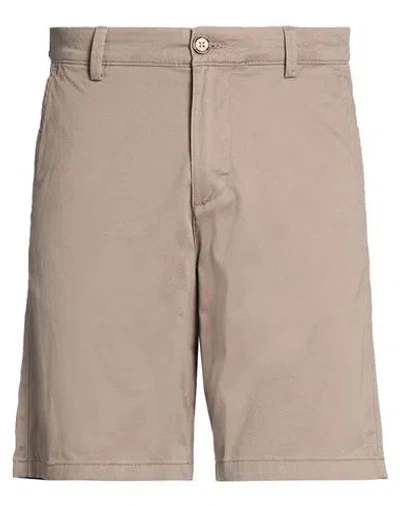 Selected Homme Man Shorts & Bermuda Shorts Taupe Size S Organic Cotton, Cotton, Elastane In Brown
