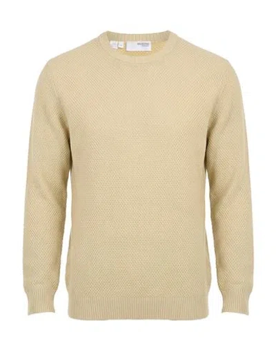Selected Homme Man Sweater Beige Size Xl Organic Cotton In Neutral