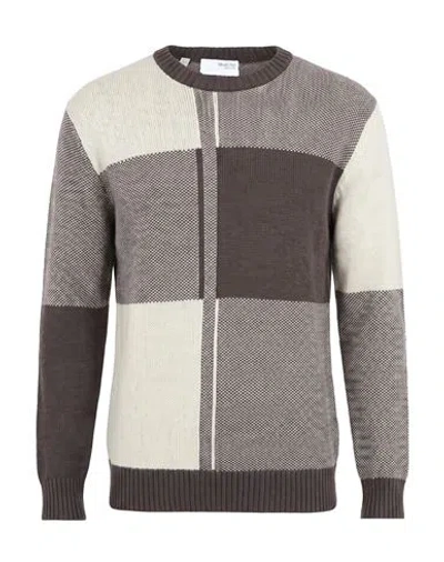Selected Homme Man Sweater Grey Size M Recycled Nylon, Wool