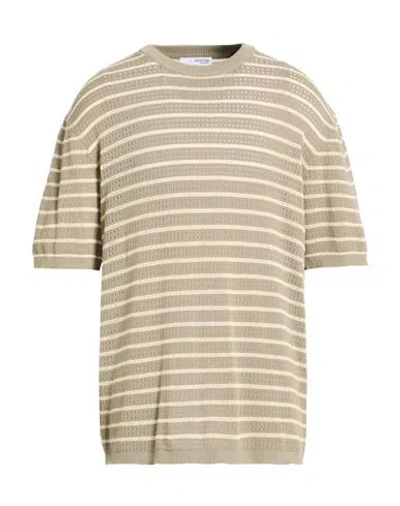 Selected Homme Man Sweater Military Green Size Xxl Organic Cotton In Brown