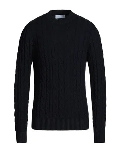 Selected Homme Man Sweater Navy Size L Organic Cotton, Cotton In Navy Blue