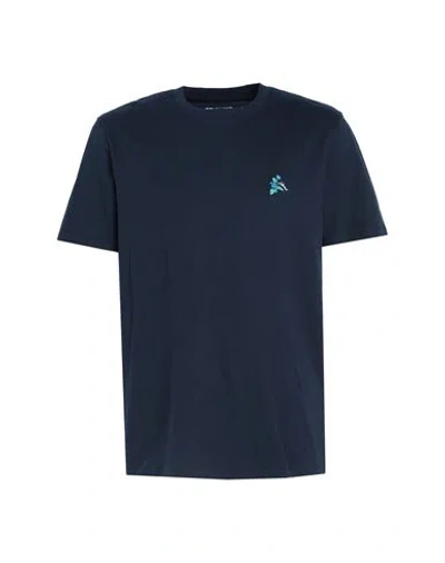 Selected Homme Man T-shirt Midnight Blue Size Xl Organic Cotton