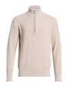 Selected Homme Man Turtleneck Beige Size Xxl Organic Cotton, Polyester In Neutral