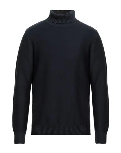 Selected Homme Man Turtleneck Midnight Blue Size S Cotton, Organic Cotton