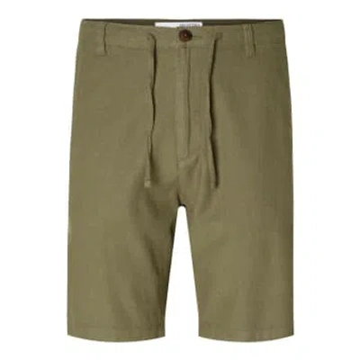 Selected Homme Short In Lin Regular In Green