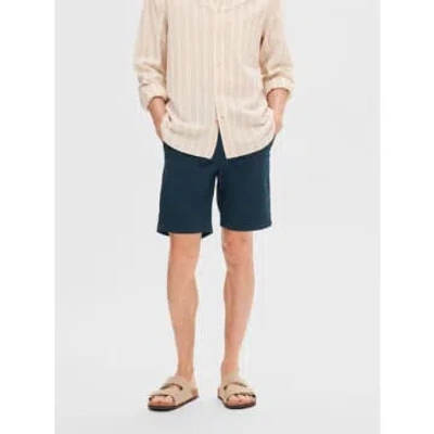 Selected Homme Silm Miles Flex Shorts Sky Captain In Blue