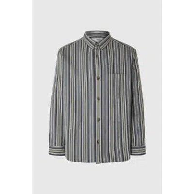 Selected Homme Stormy Weather Boxy James Overshirt In Gray