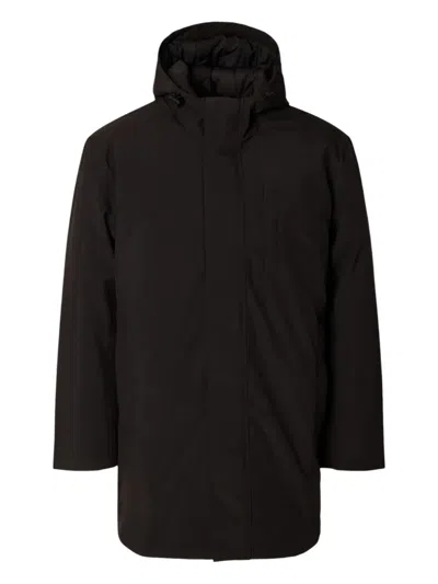 Selected Hooded Coat In Black