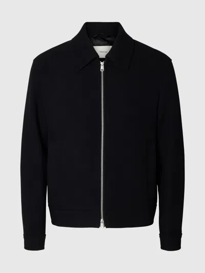 Selected Jacket Man  Slmphilip Wool Blend Jkt In Black