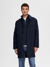 Selected Jackets And Jackets Man  16091586 Slhdevon Layers Carcoat Sky Captain In Blue