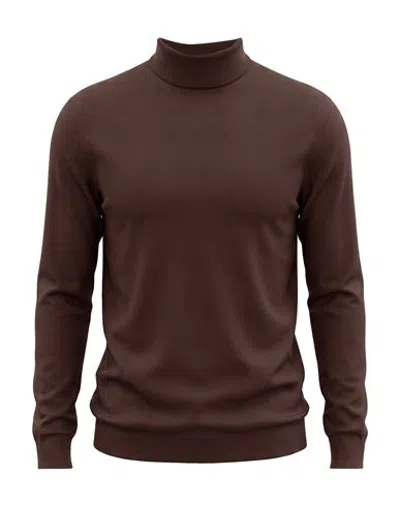 Selected Knitwear - Turtlenecks In Dark Brown - Navy