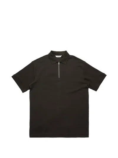 Selected Krister Zip-fastening Polo Shirt In Black