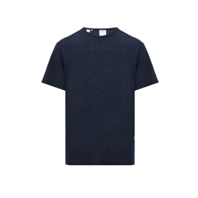 Selected Linen T-shirt In Blue
