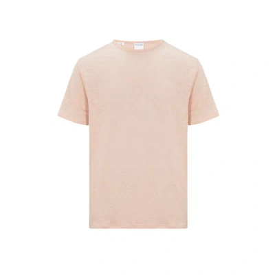 Selected Linen T-shirt In Pink
