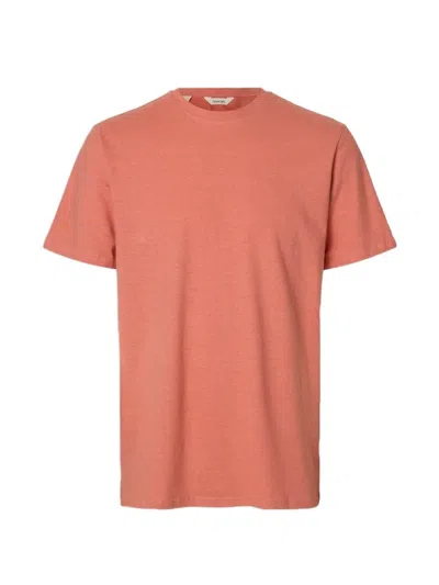 Selected Linen-blend T-shirt In Multi