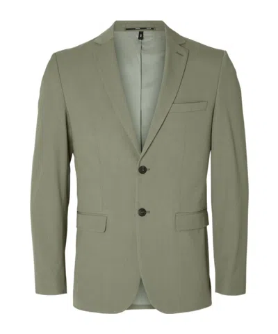 Selected Long Sleeve Blazer In Gray