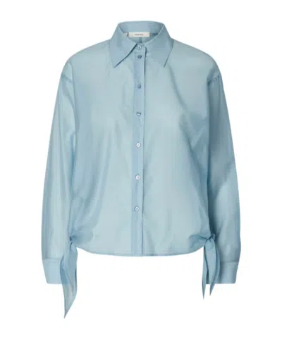 Selected Long Sleeve Shirt In Blue
