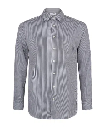 Selected Long-sleeved Shirt In Blue