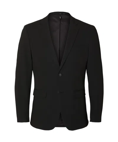 Selected Long-sleeved Suit Coat In Black