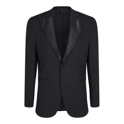 Selected Long-sleeved Suit Jacket In Black