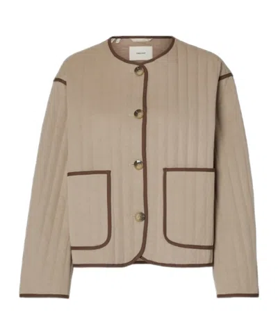Selected Long-sleeved Single-breasted Jacket In Neutral