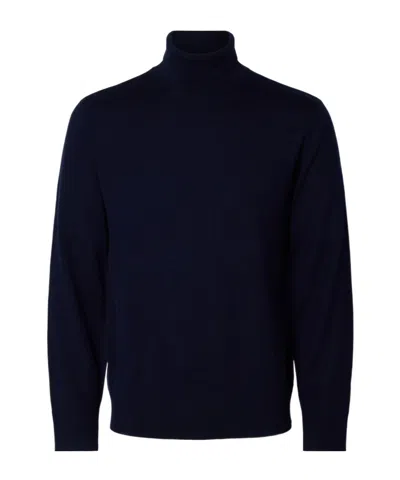 Selected Long-sleeved Sweater In Black