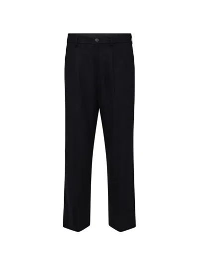 Selected Loose Finn Trousers In Black
