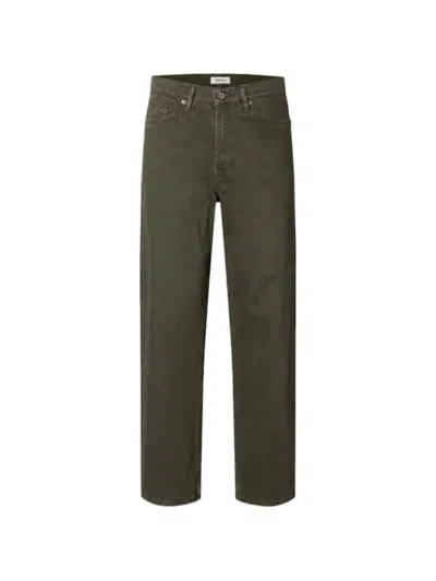 Selected Straight Fit Trousers In Brown