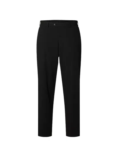 Selected Loose-fit Tailored Trousers In Black