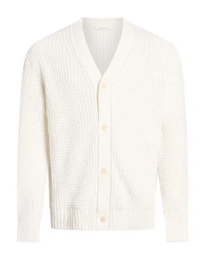 Selected Man Cardigan White Size Xl Organic Cotton