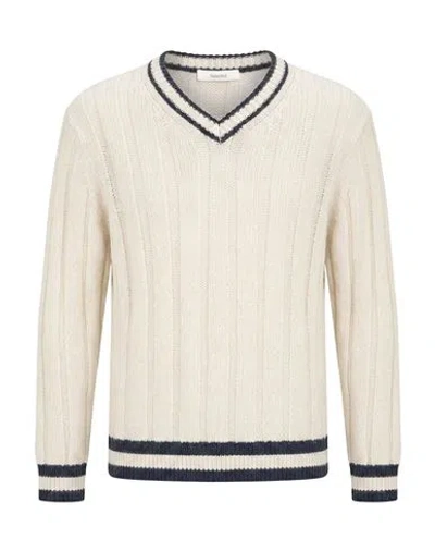 Selected Man Sweater Cream Size Xxl Recycled Polyester, Alpaca Wool, Wool In White