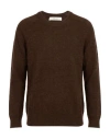 Selected Man Sweater Dark Brown Size S Polyester, Alpaca Wool, Wool, Nylon, Elastane In Brown